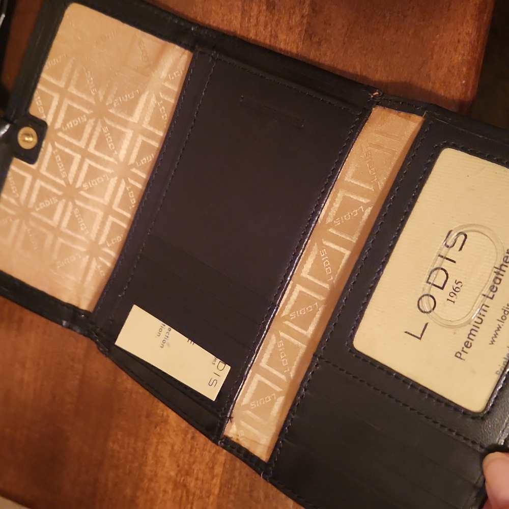 Lodis Black Leather Eallet with Bow Detail - Picture 4 of 12